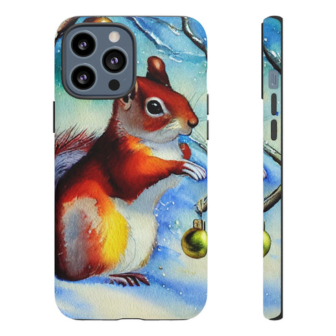 A Squirrel Decorates the Forest for Christmas - Impact Resistant Phone Case iPhone 13 Pro Max Matte